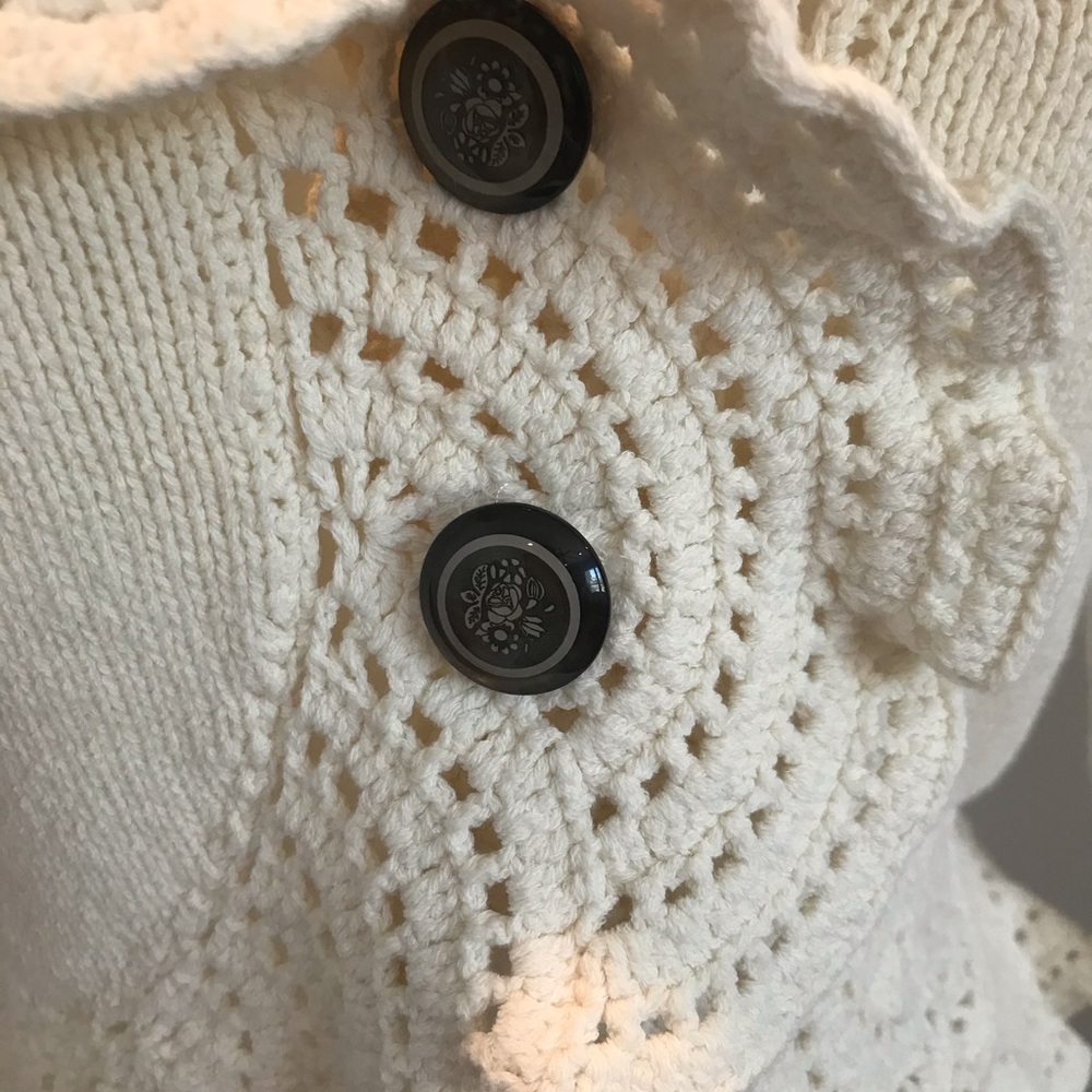 Anthropologie HRW ivory cardigan XS - Picture 4 of 10
